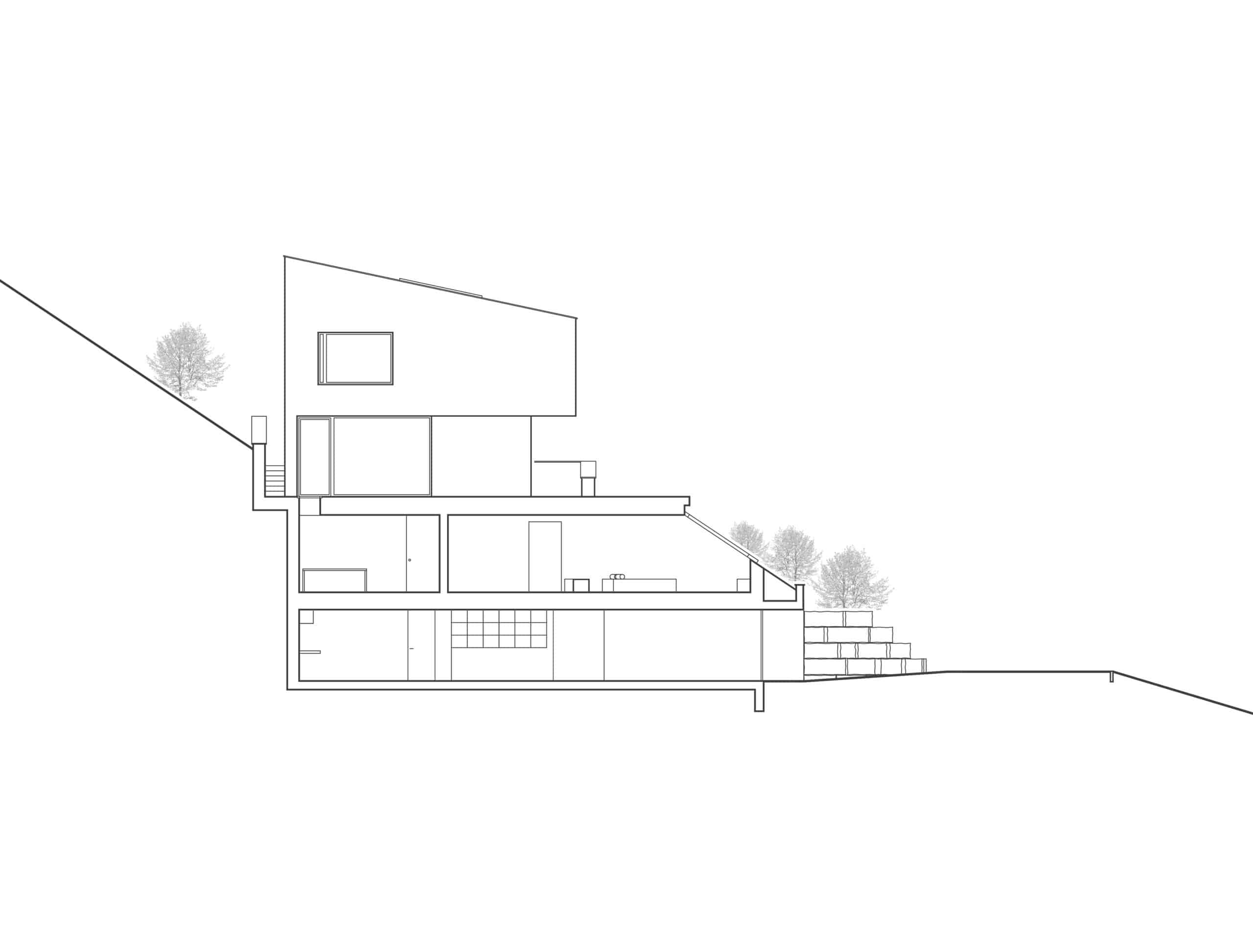 Nordwestfassade – Anbau 2022 (Familie Sonderegger – nicht ausgeführt)