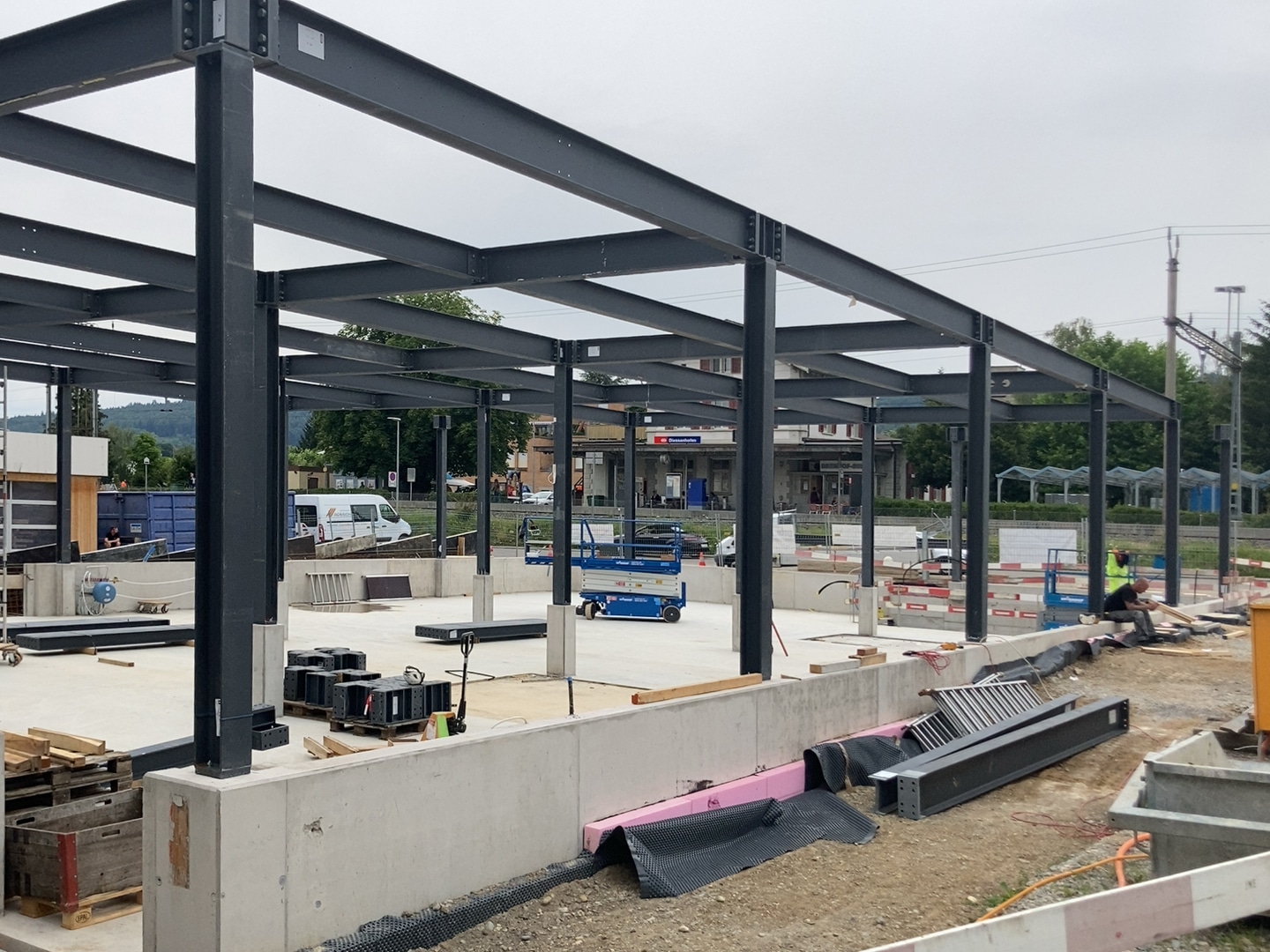 15. Juli 2020: Stahlbau EG fertig