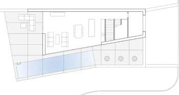 Grundriss: Betonelementeinteilung Pool und Sitzplätze