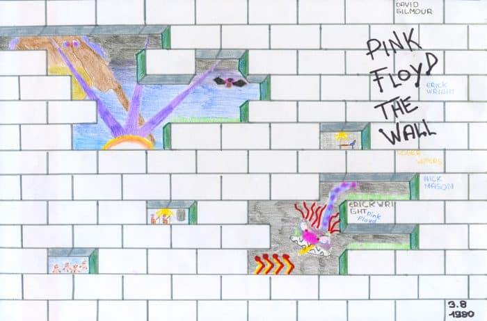 Das Albumcover «The Wall», von mir gezeichnet im Alter von 12 Jahren
